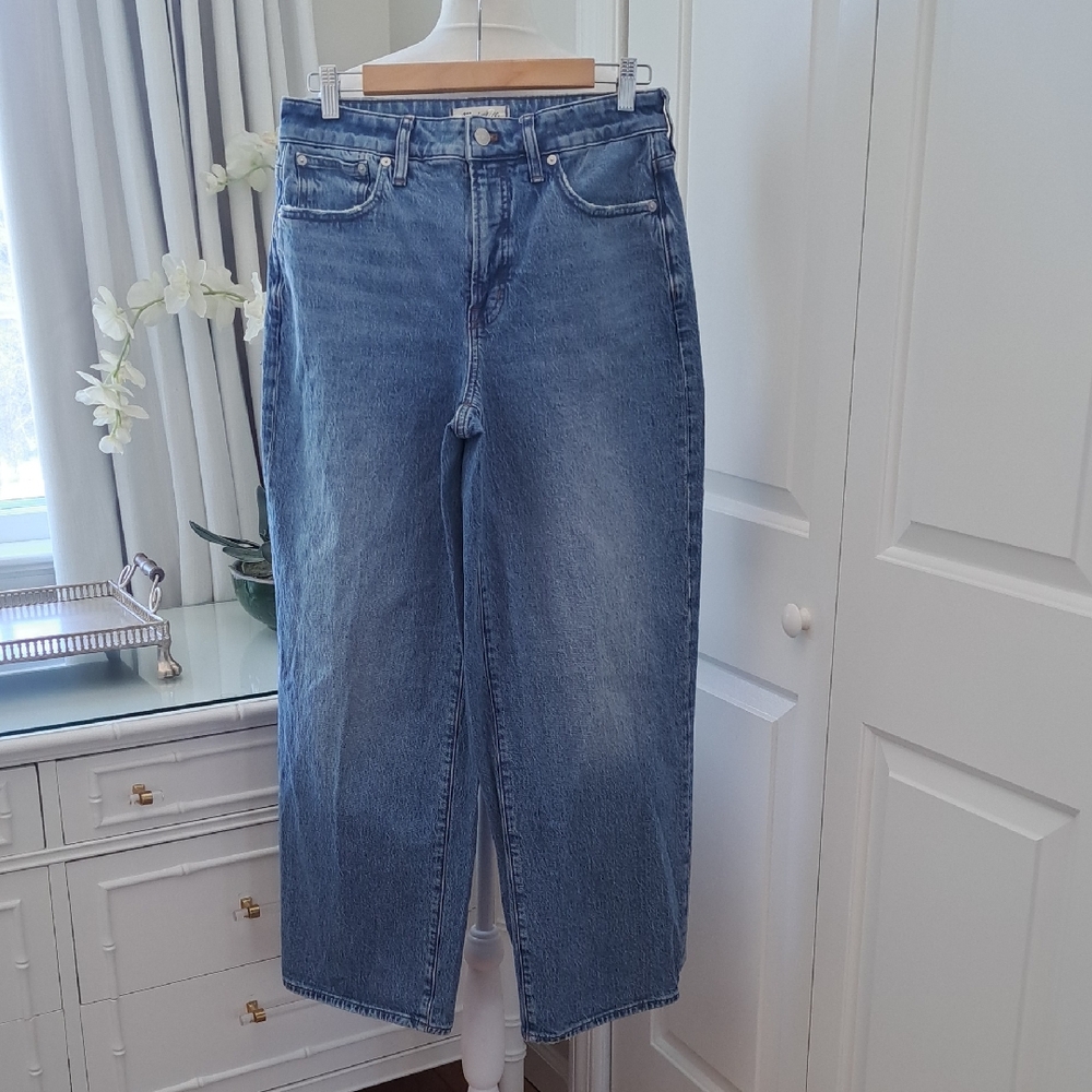 Madewell Womens The Curvy Perfect Vintage Wide-Leg Stretch Jeans S-28